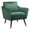 Modern Home 32.25&#x22; Green and Black Boho Style Upholstered Accent Chair